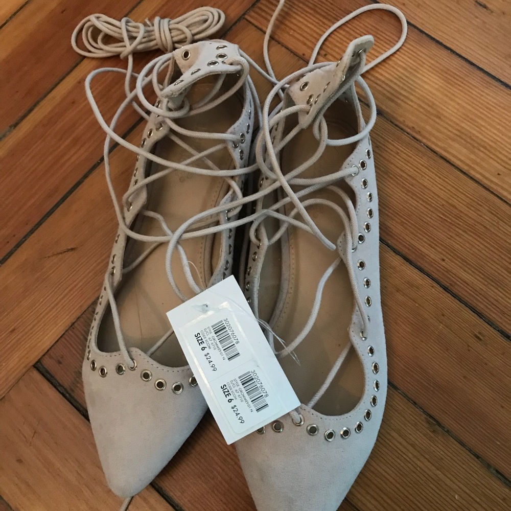 Lace up leg flats